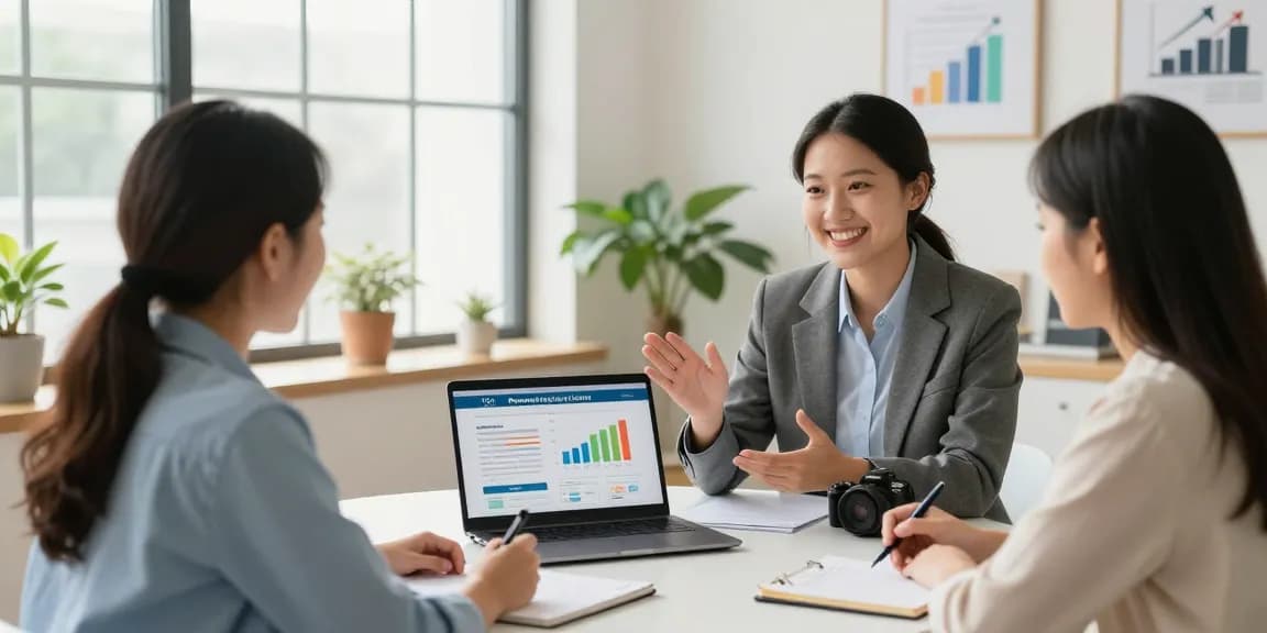 Couple discussing 2k loan options with a financial advisor in a welcoming office.