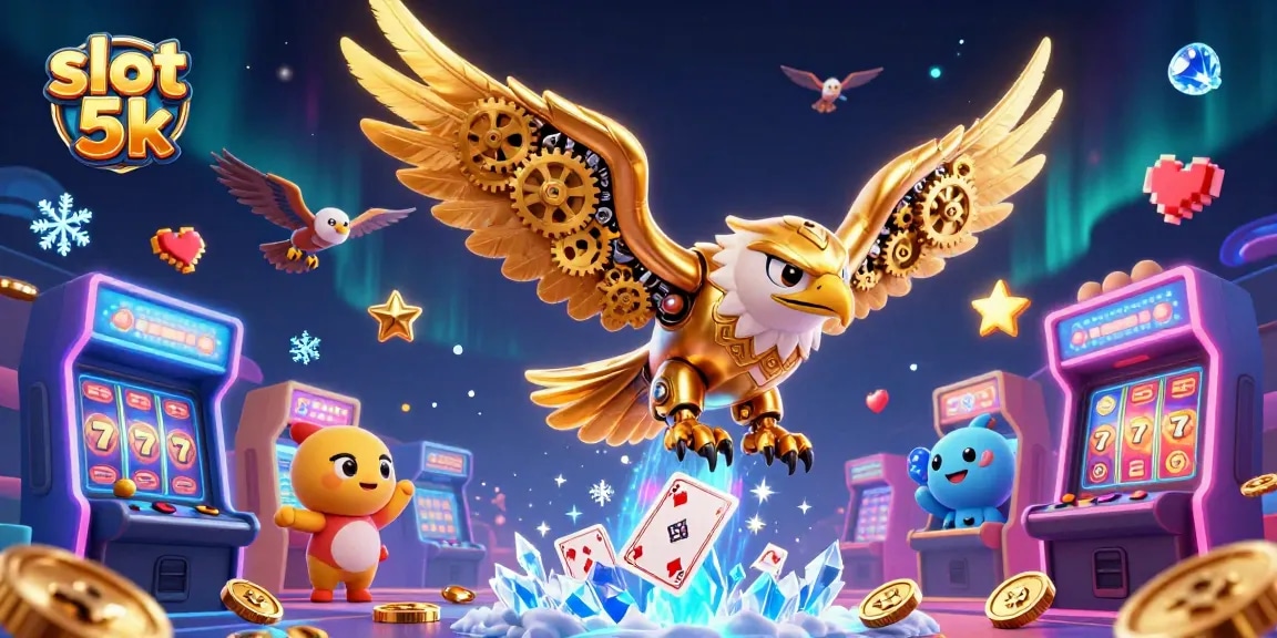 Experience thrilling action with slot 5k in an immersive 3D casino illustration.
