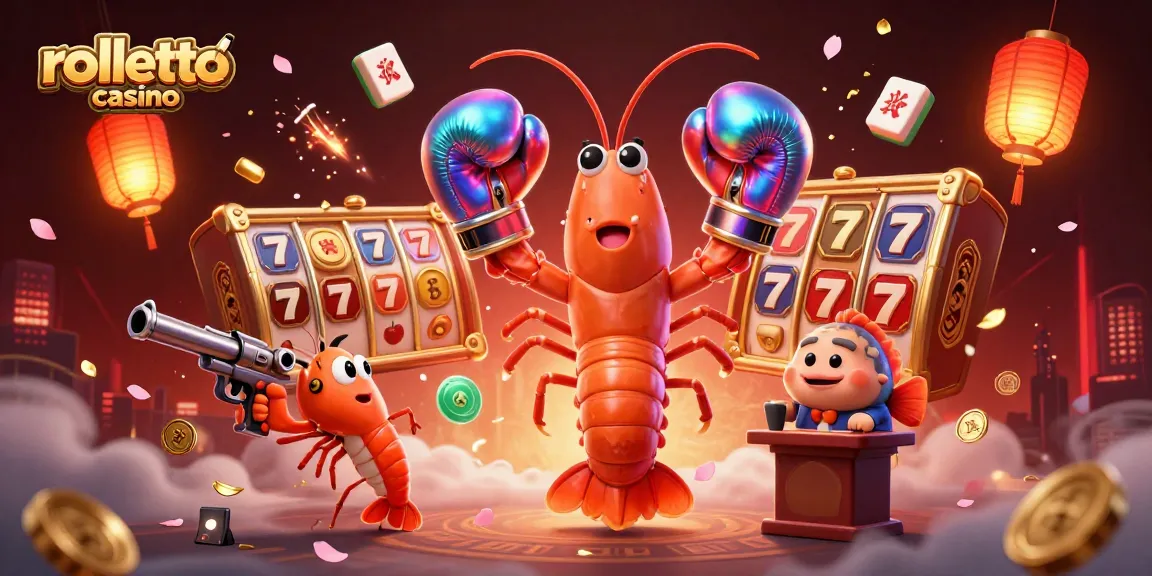 rolletto casino showcases a vibrant scene with animated characters engaging in exhilarating slot action.