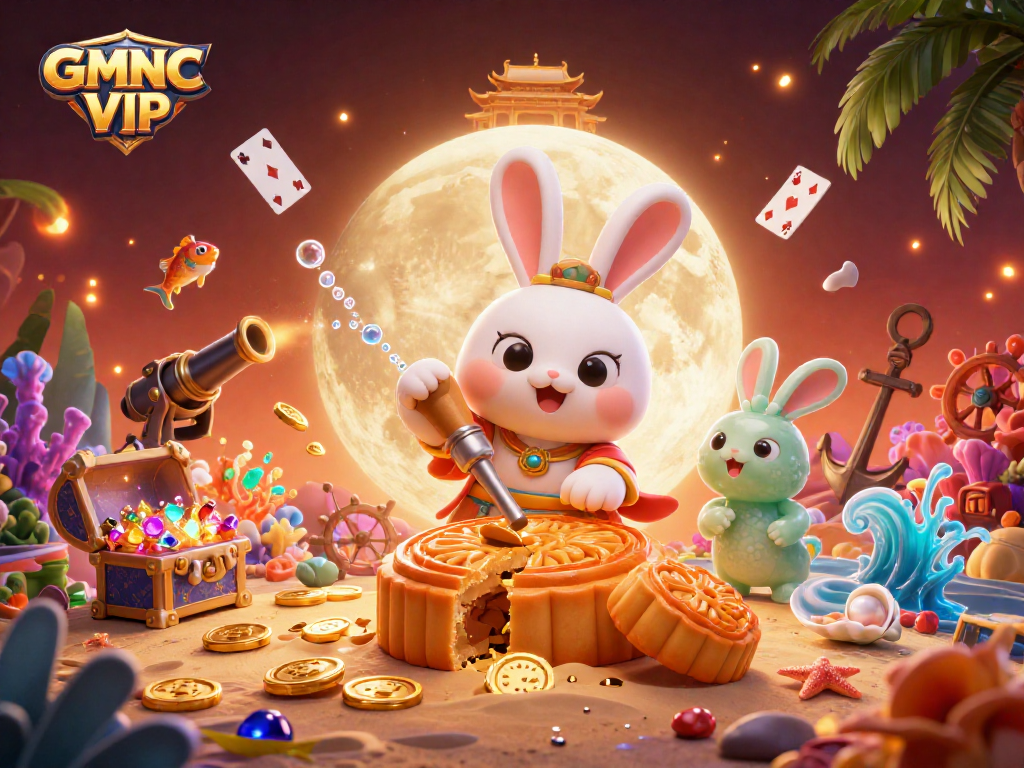 Spin to win with GMNC VIP in an animated casino scene showcasing vibrant elements and characters.