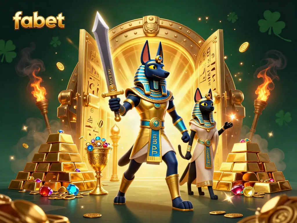 Experience the thrill of casino gaming with fabet's stunning illustration featuring ancient warriors and riches.