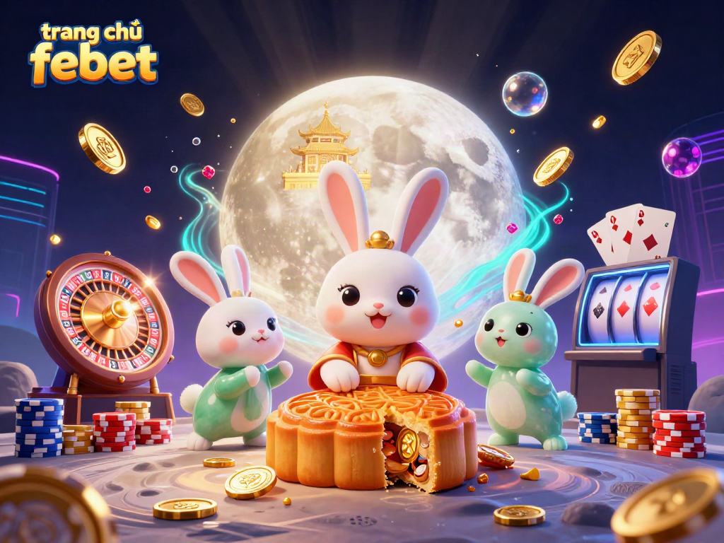 Experience thrills on trang chủ febet with dynamic gaming elements in a vibrant 3D casino scene.