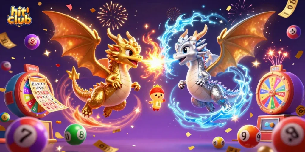 Experience thrilling moments at hit club with dynamic dragons and colorful casino elements.